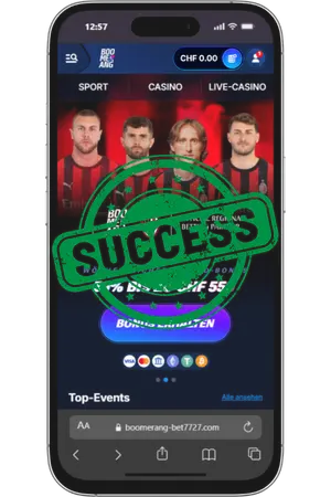 Boomerang Bet Sport erfolgreiche Wiederauffüllung